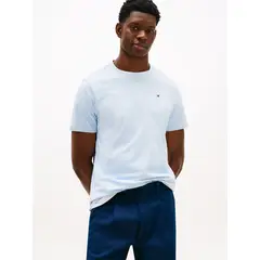 TOMMY HILFIGER - Polera Hilfiger Stack Logo Celeste