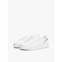 Zapatillas Con Logo Metalizado Blanco