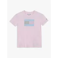 TOMMY HILFIGER - Polera Flag Graphic Logo Rosado