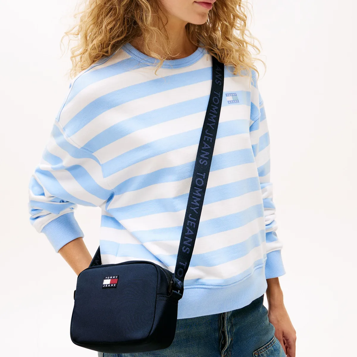 TOMMY HILFIGER - Bandolera Essential Con Logo Azul Tommy Jeans
