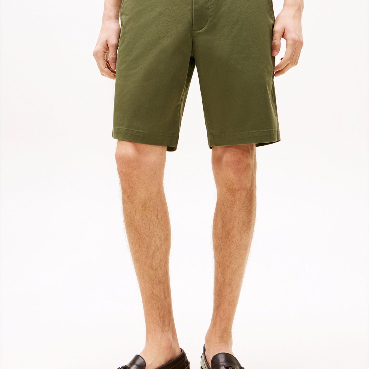 TOMMY HILFIGER - Short Essential 1895 De Algodón Verde Tommy Hilfiger