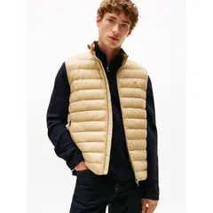 TOMMY HILFIGER - Parka Vest Plegable Repelente Al Agua Beige