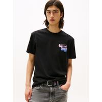 Polera Stack Con Logo Gráfico Negro Tommy Jeans