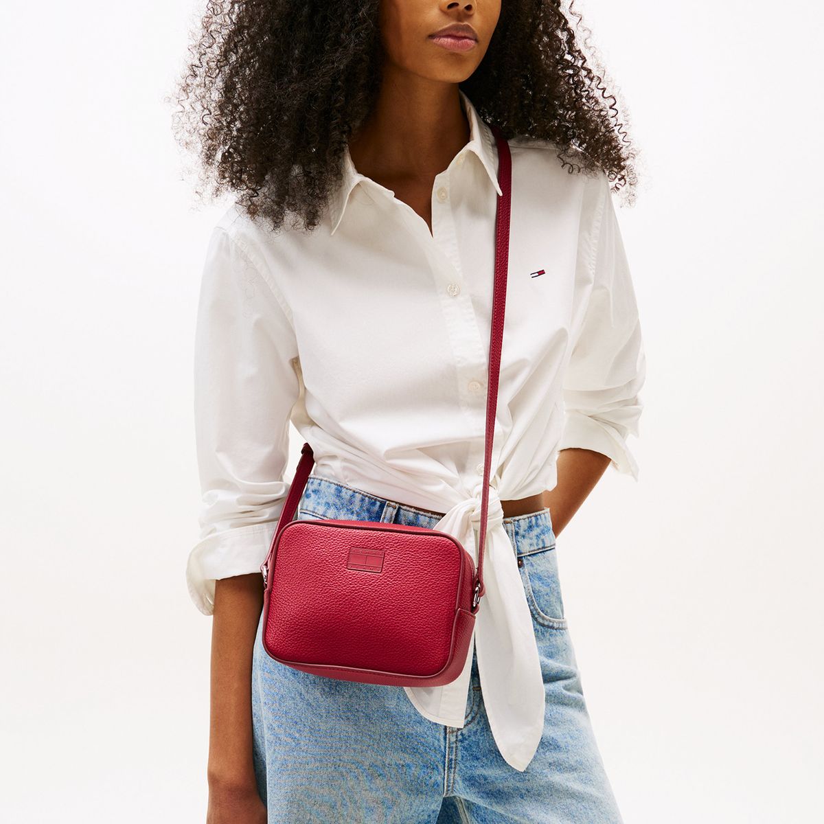 TOMMY HILFIGER - Bandolera Con Insignia Tonal Rojo Tommy Jeans