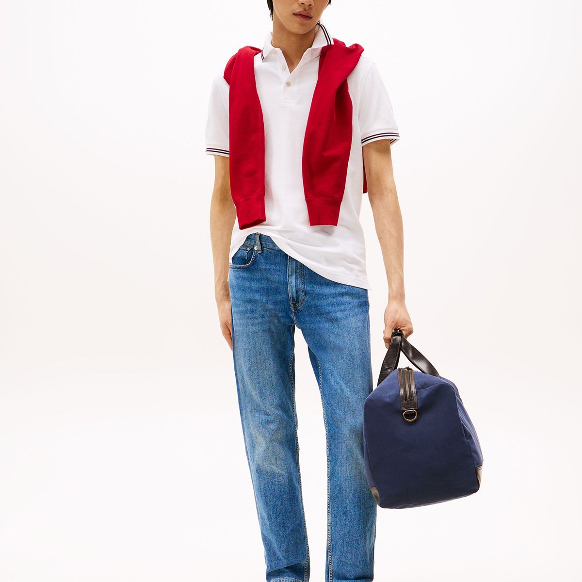 TOMMY HILFIGER - Polo Con Ribetes Tipped Slim Fit Blanco Tommy Hilfiger