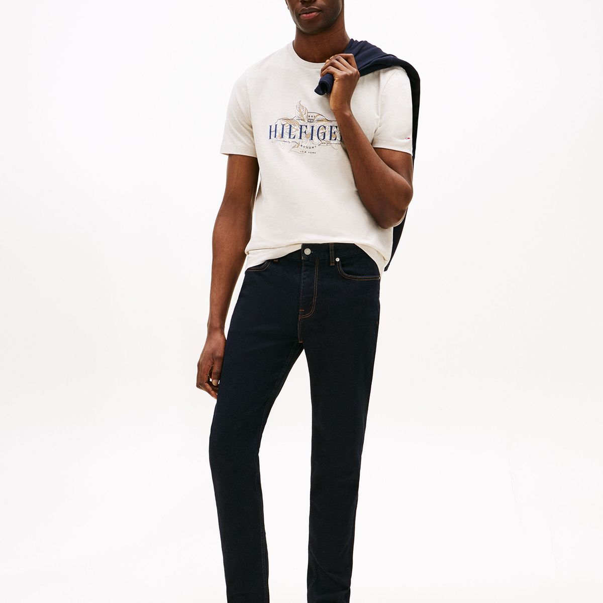 TOMMY HILFIGER - Polera Logo Tropical Floral Beige Tommy Hilfiger