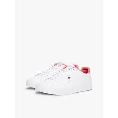 TOMMY HILFIGER - Zapatillas De Cuero Sporty Blanco
