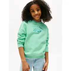 TOMMY HILFIGER - Polerón Con Logo Metalizado Verde