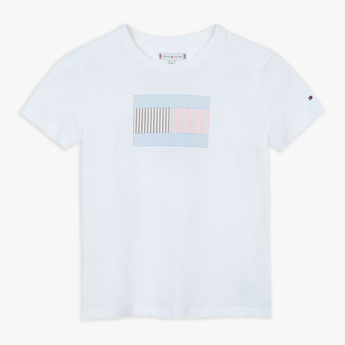 TOMMY HILFIGER - Polera Flag Graphic Logo Blanco Tommy Hilfiger