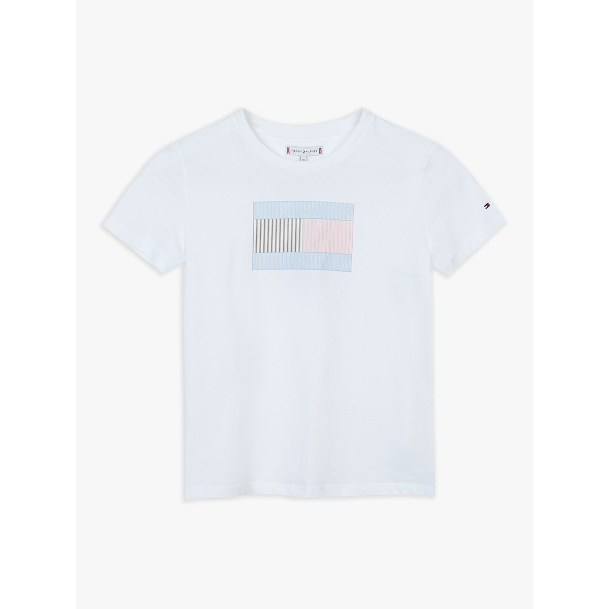 TOMMY HILFIGER - Polera Flag Graphic Logo Blanco Tommy Hilfiger