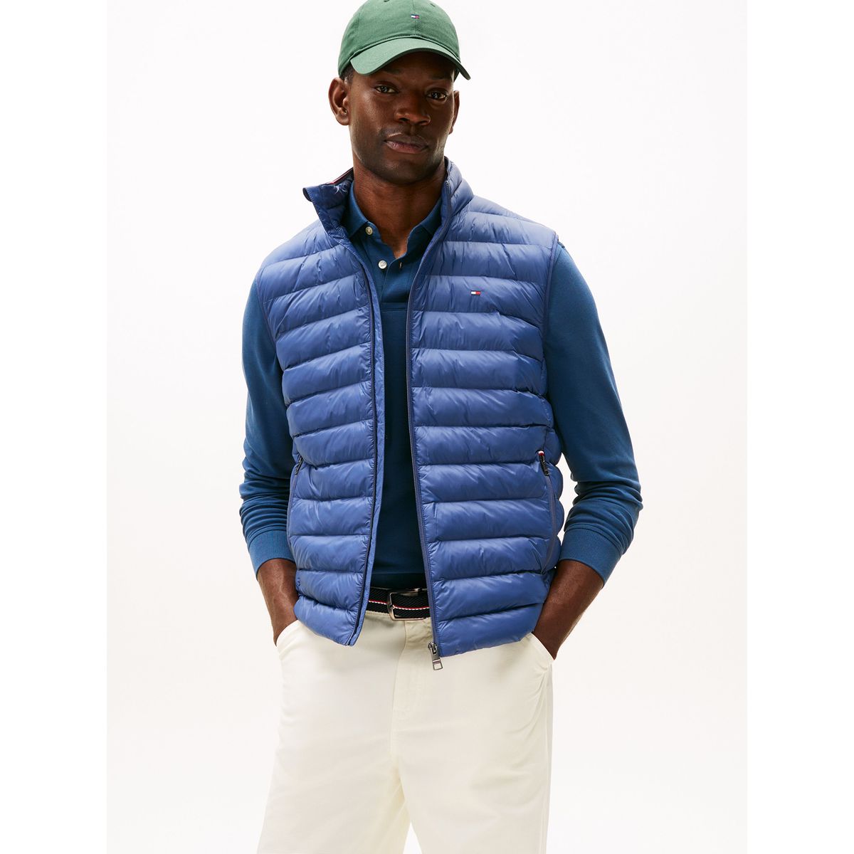 TOMMY HILFIGER - Parka Vest Plegable Repelente Al Agua Azul Tommy Hilfiger
