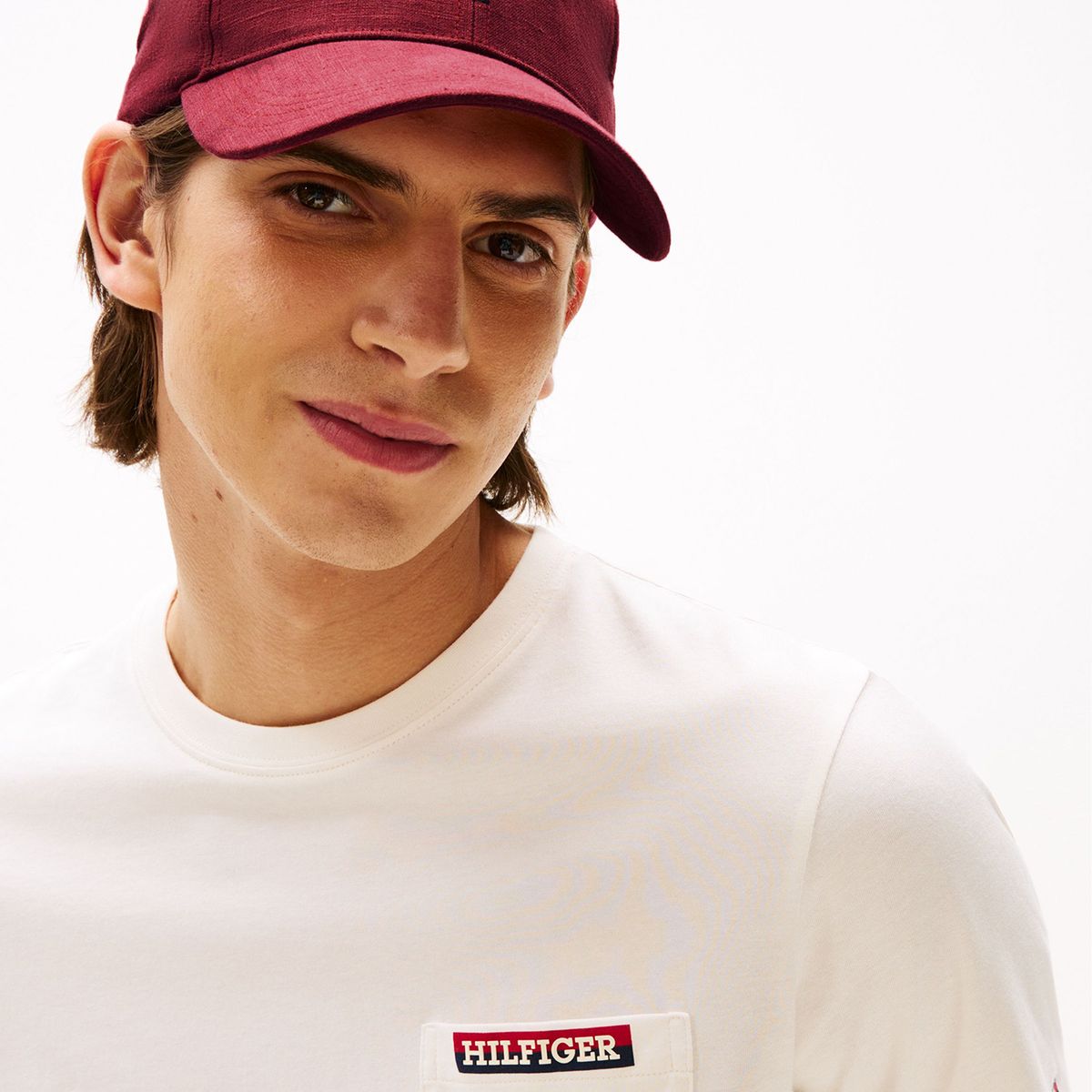 TOMMY HILFIGER - Jockey Flag Linen Con Logo Rojo Tommy Hilfiger