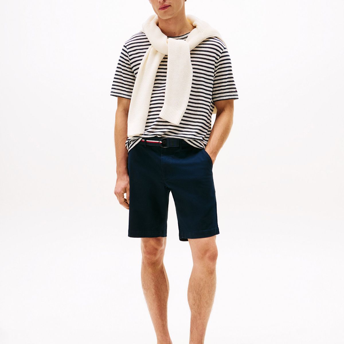 TOMMY HILFIGER - Short Brooklyn Con Cinturón Azul Tommy Hilfiger