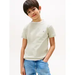 TOMMY HILFIGER - Polera De Niño Essential Cotton Verde