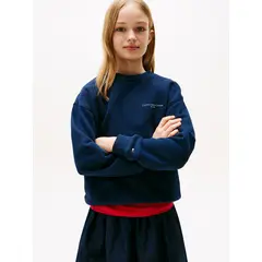 TOMMY HILFIGER - Polerón Corporate Logo Azul