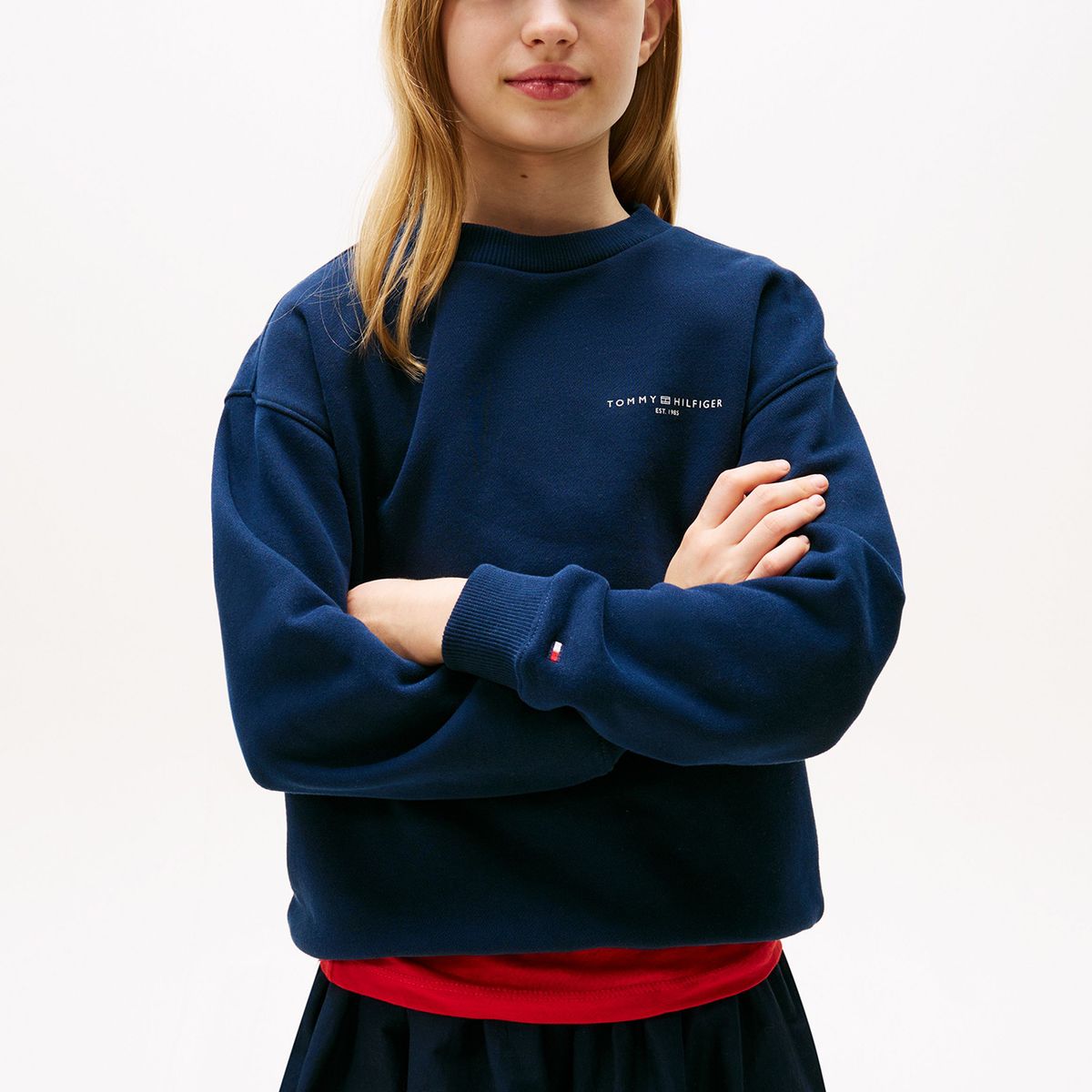 TOMMY HILFIGER - Polerón Corporate Logo Azul Tommy Hilfiger