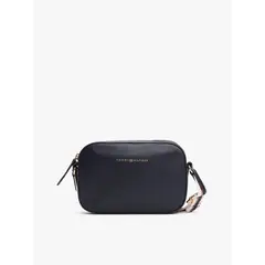 TOMMY HILFIGER - Bandolera Con Logo Webbing Azul