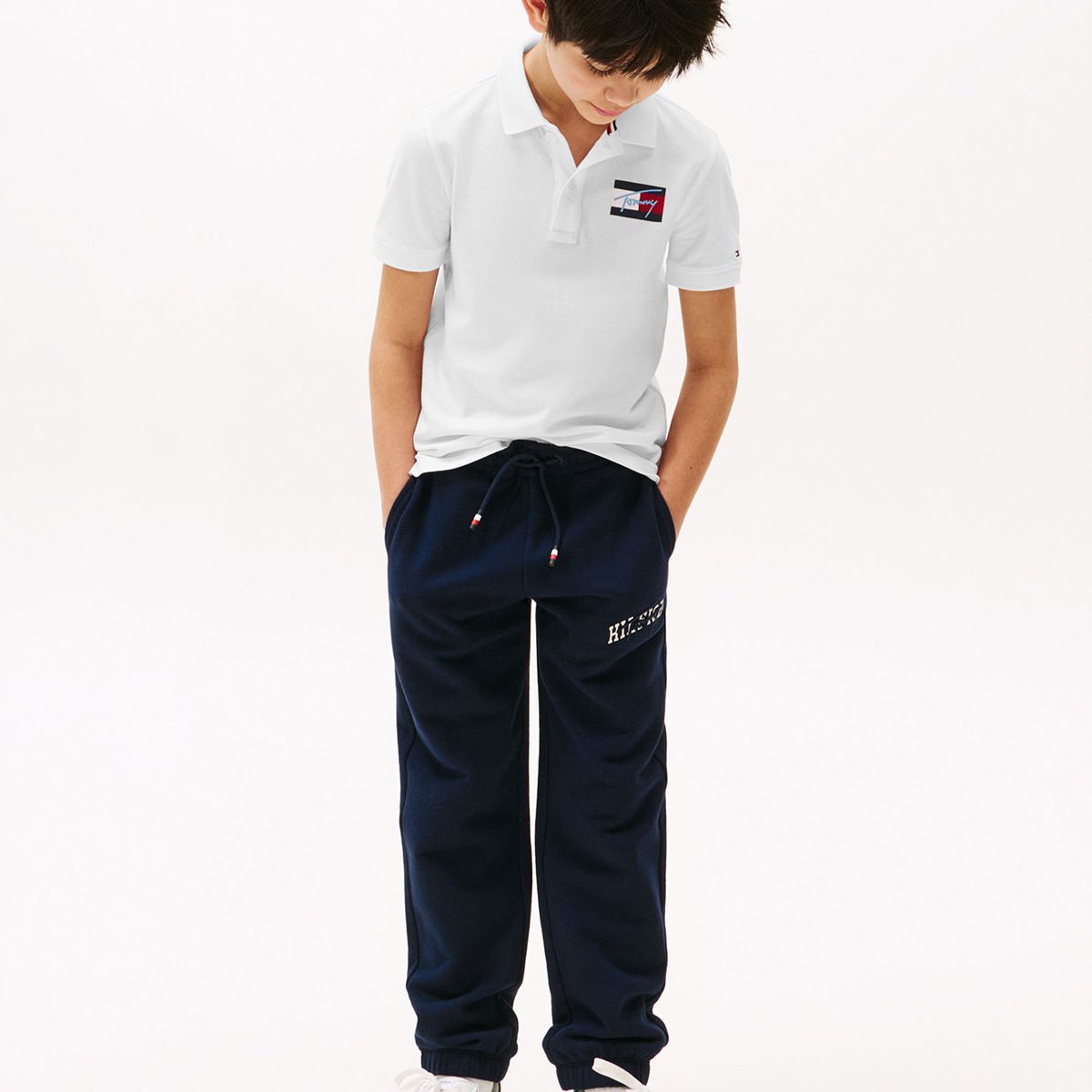TOMMY HILFIGER - Polo Con Logo Distintivo Blanco Tommy Hilfiger