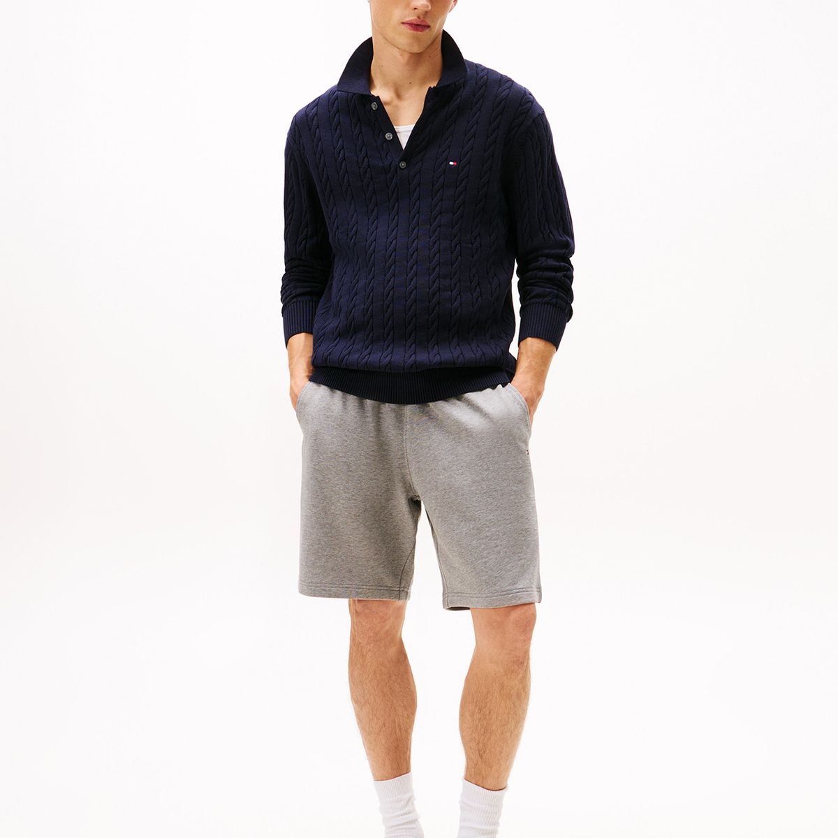TOMMY HILFIGER - Short Essential Terry Gris Tommy Hilfiger