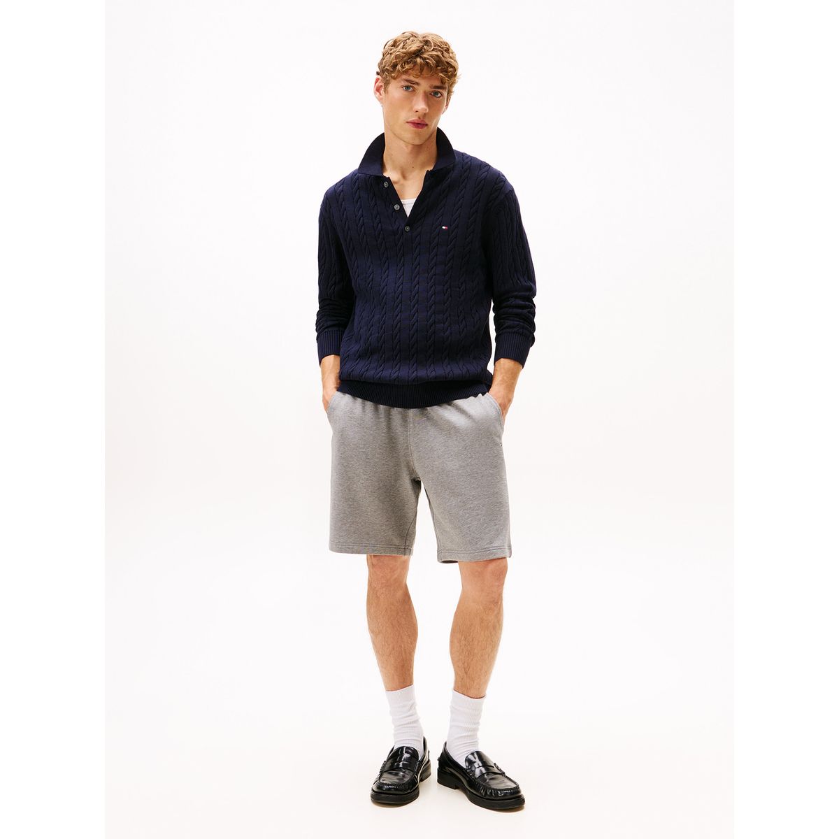 TOMMY HILFIGER - Short Essential Terry Gris Tommy Hilfiger