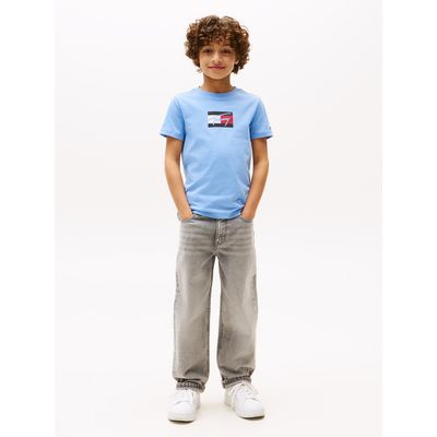 Imagen 2 del producto Polera Script Flag Logo Celeste