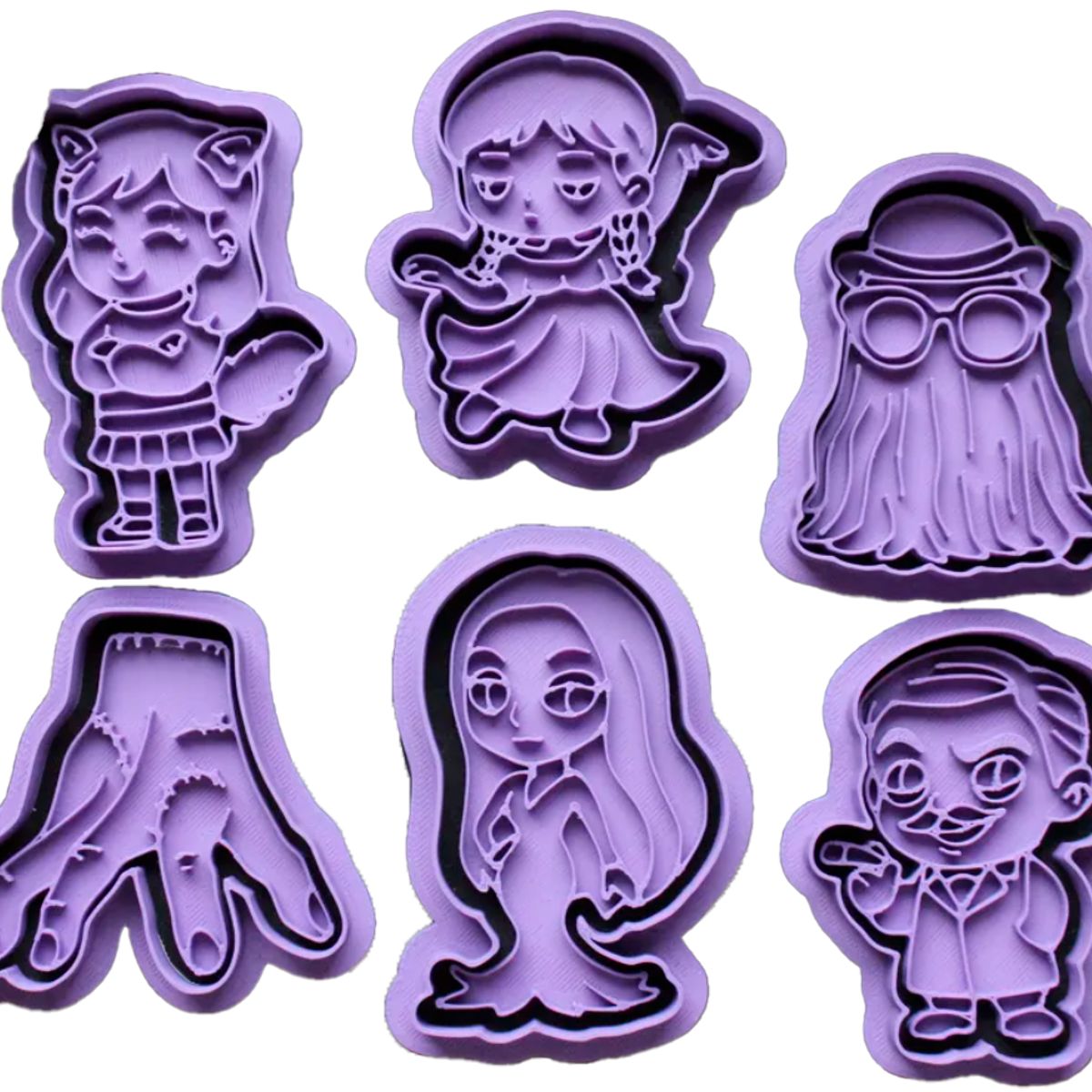 GENERICO - Cortador de galleta - Familia Addams (pack 6 un)