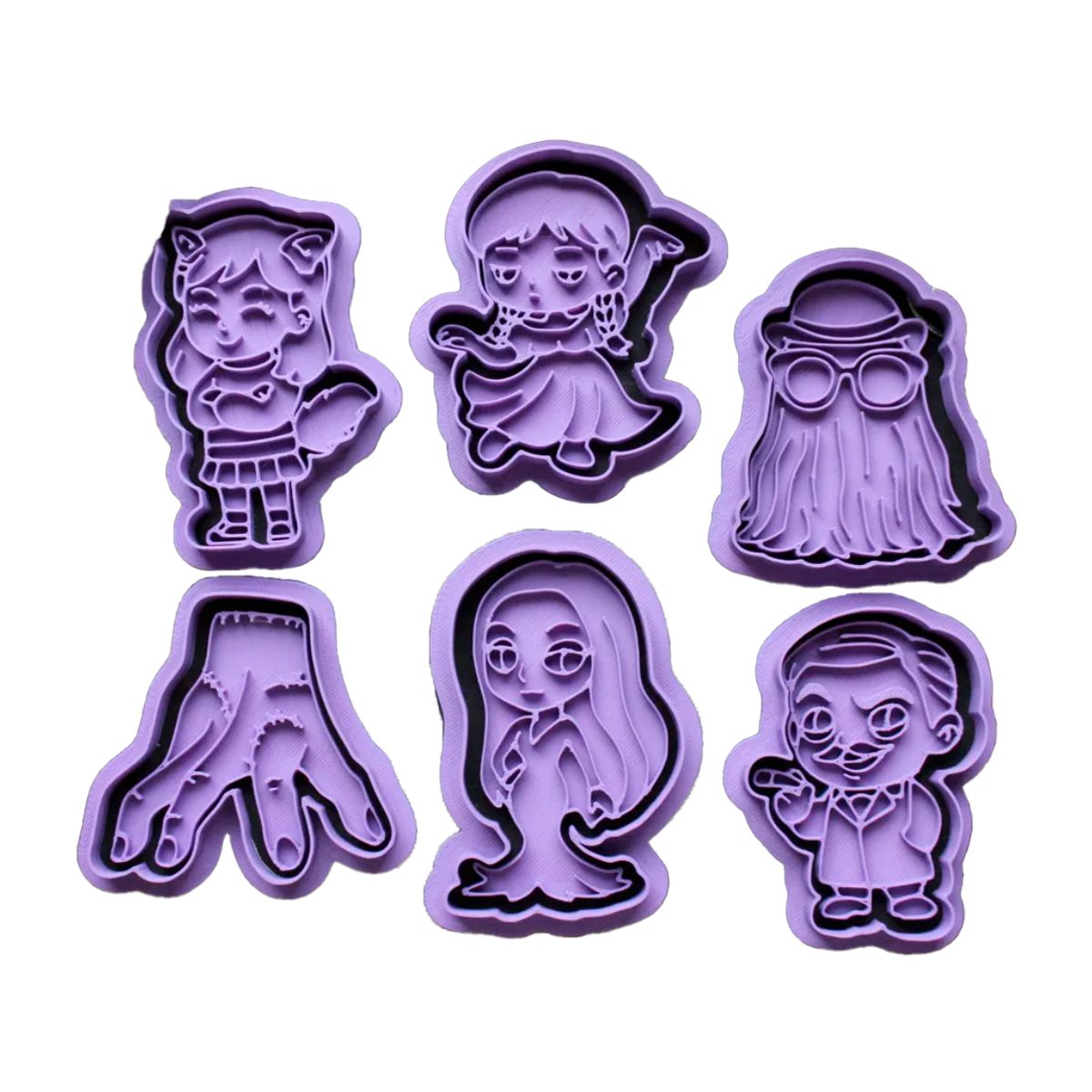 GENERICO - Cortador de galleta - Familia Addams (pack 6 un)