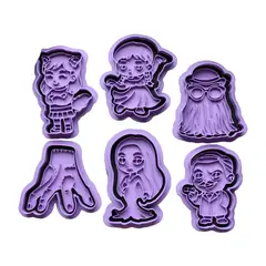 GENERICO - Cortador de galleta - Familia Addams (pack 6 un)