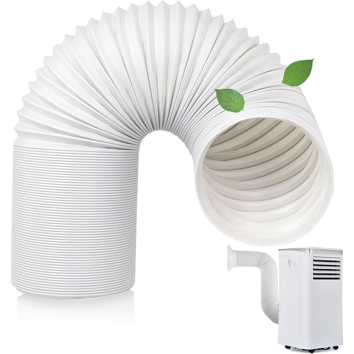 KUANGYE - Tubo O Manga Aire Acondicionado PVC Portátil Universal 15cmx150cm flexible C alambre