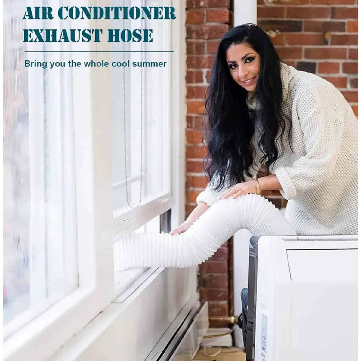 KUANGYE - Tubo O Manga Aire Acondicionado PVC Portátil Universal 15cmx150cm flexible C alambre