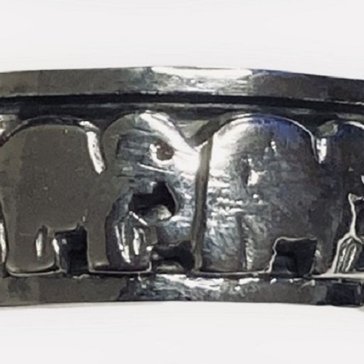 TAETHAI - Anillo plata 925 envegecido argolla giratoria