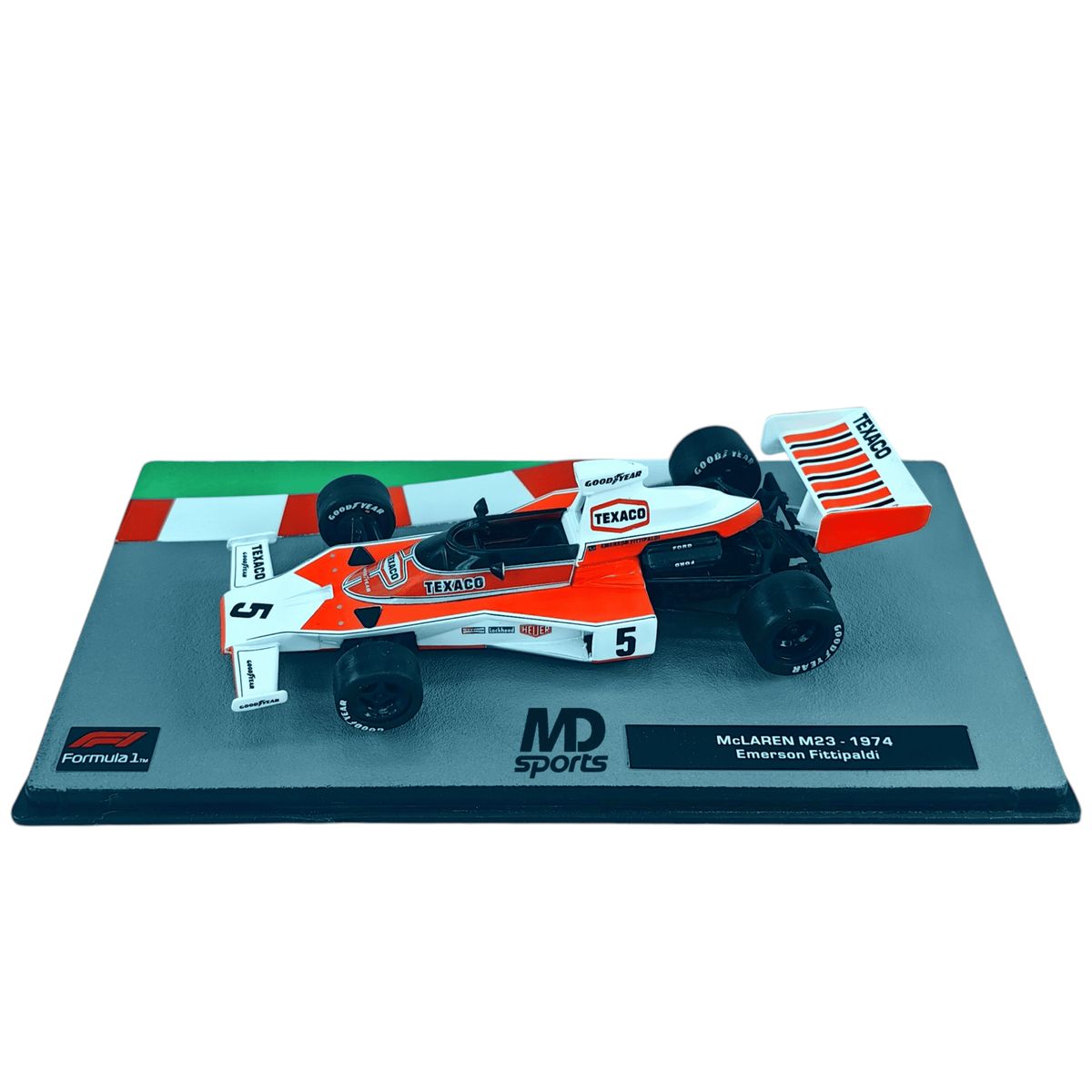 FORMULA 1 - Auto Mclaren M23 1974 Emerson Fittipaldi Caja Acrilica 1:43