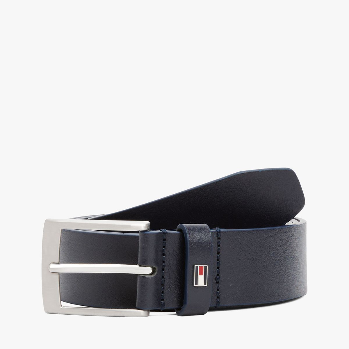 TOMMY HILFIGER - Cinturón Adan De Cuero Azul Tommy Hilfiger