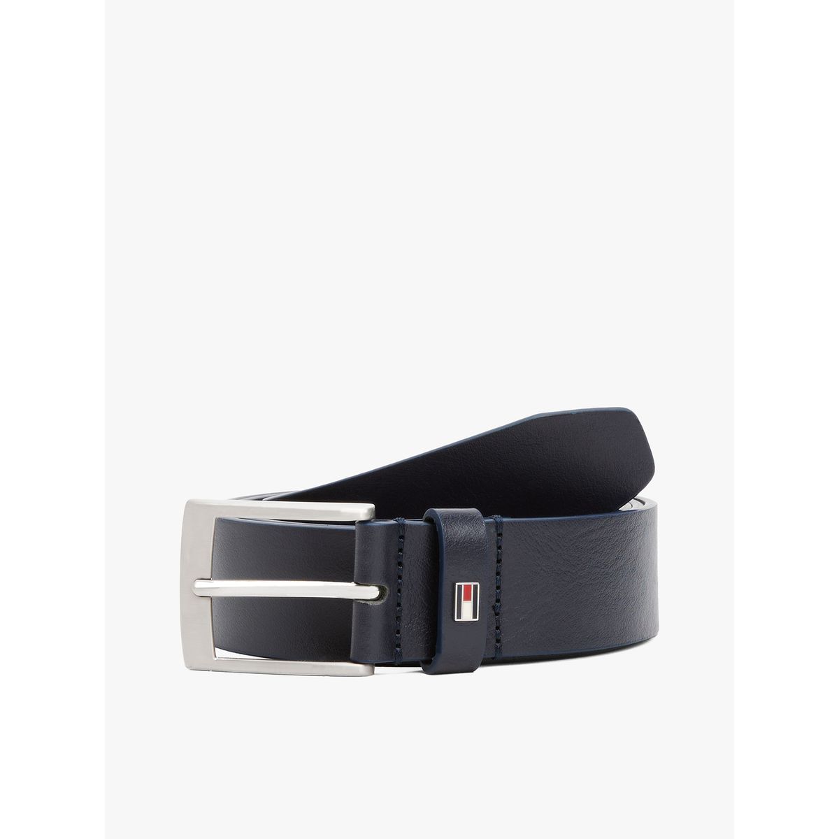 TOMMY HILFIGER - Cinturón Adan De Cuero Azul Tommy Hilfiger