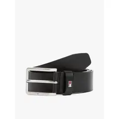 TOMMY HILFIGER - Cinturón Oliver De Cuero Negro