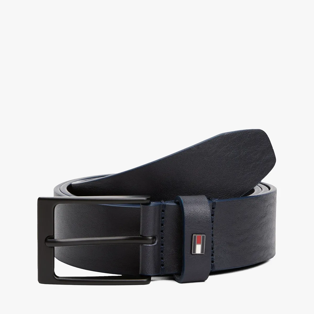 TOMMY HILFIGER - Cinturón Layton De Cuero Azul Tommy Hilfiger