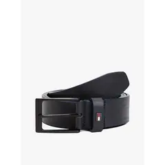 TOMMY HILFIGER - Cinturón Layton De Cuero Azul