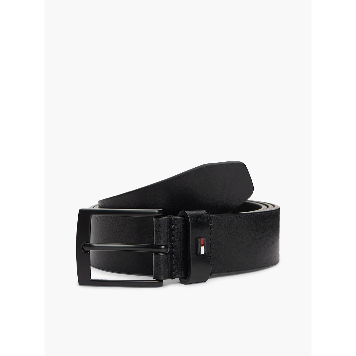 TOMMY HILFIGER - Cinturón Adan De Cuero Negro Tommy Hilfiger