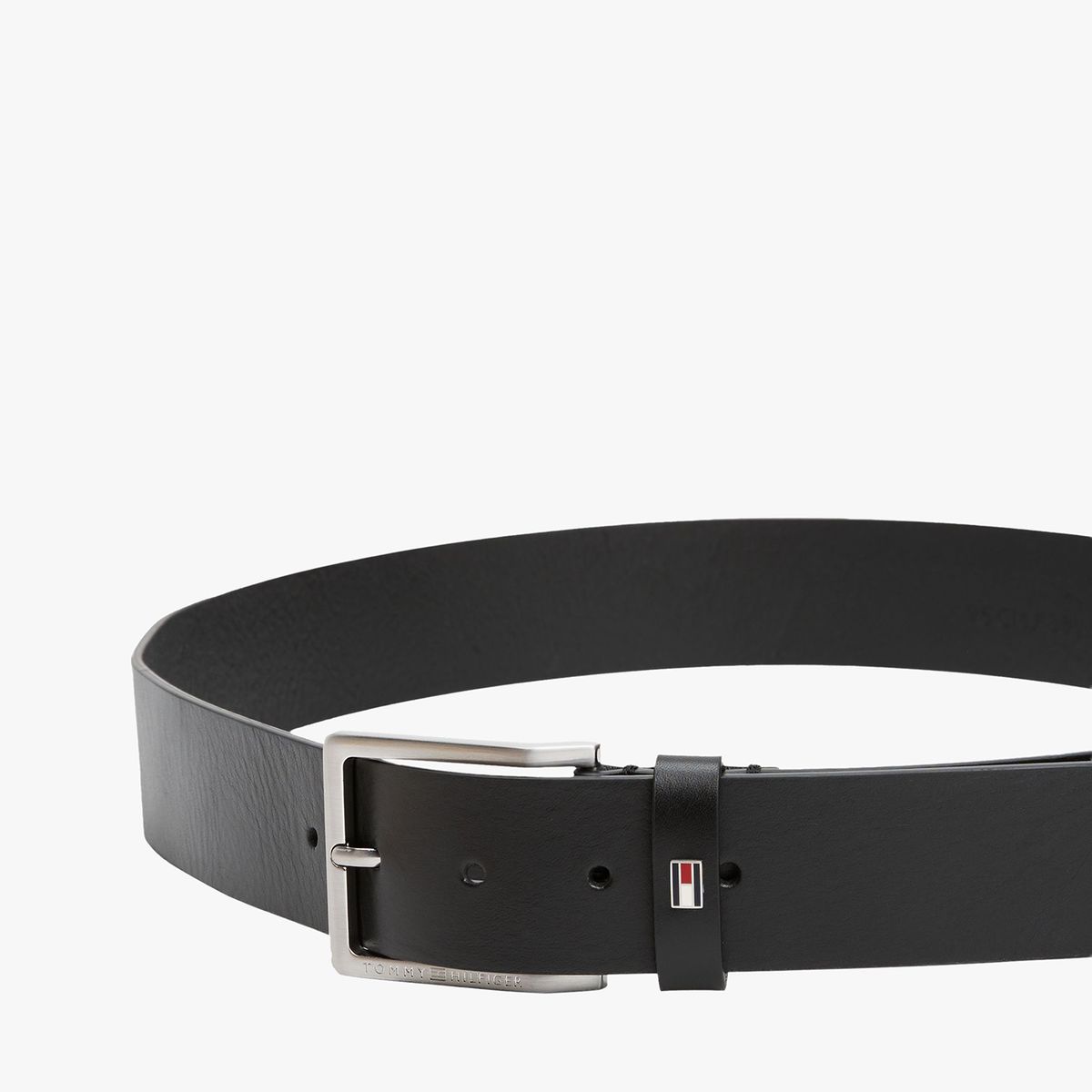 TOMMY HILFIGER - Cinturón Adan De Cuero Negro Tommy Hilfiger