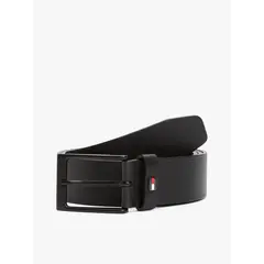 TOMMY HILFIGER - Cinturón Layton De Cuero Negro