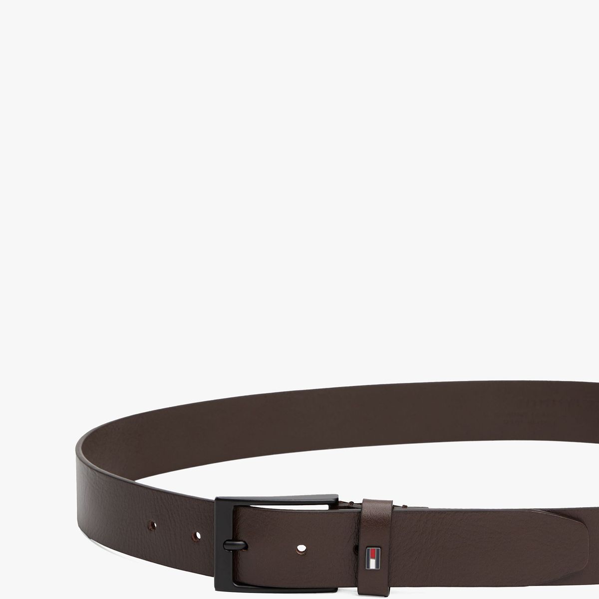 TOMMY HILFIGER - Cinturón Layton De Cuero Café Tommy Hilfiger