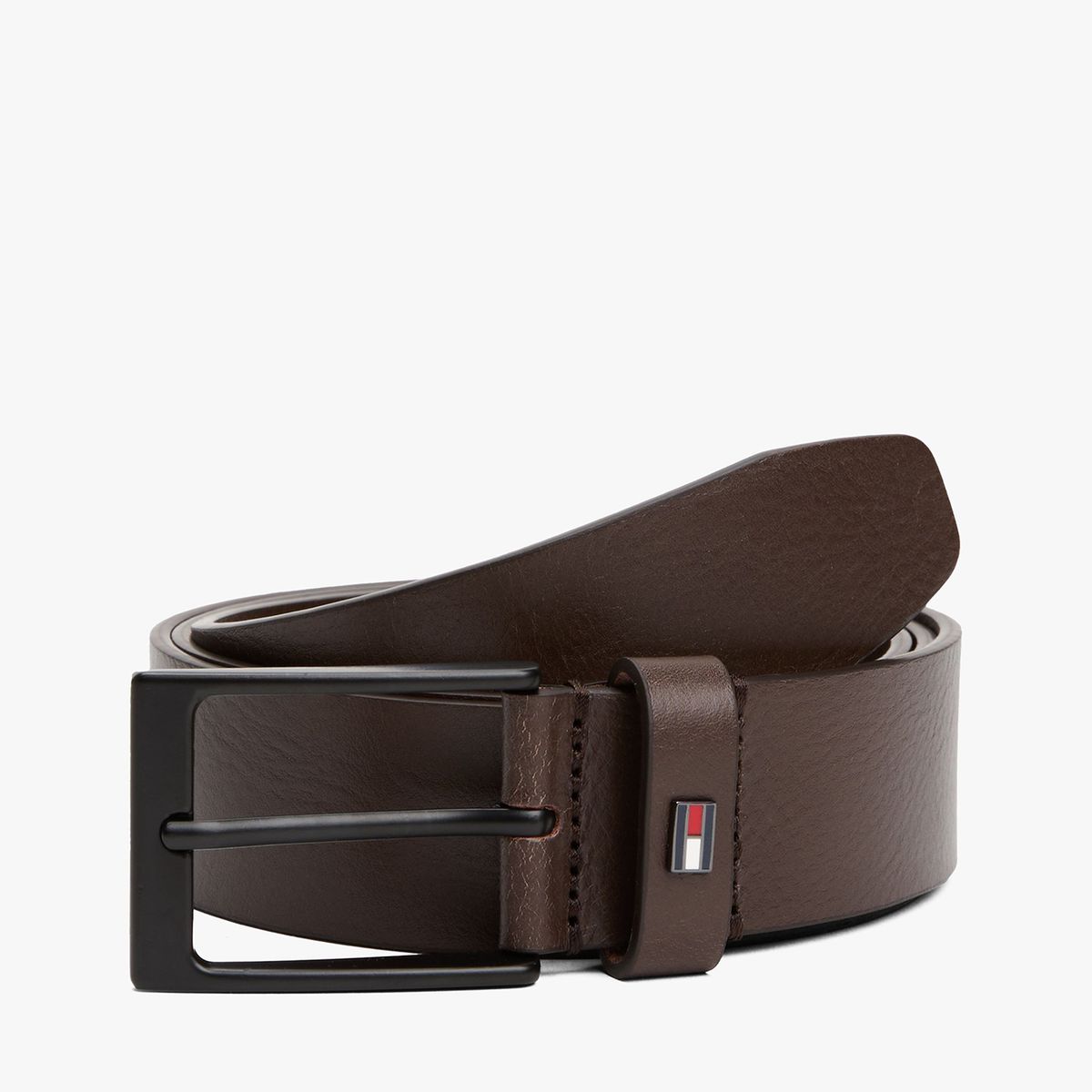TOMMY HILFIGER - Cinturón Layton De Cuero Café Tommy Hilfiger