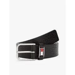TOMMY HILFIGER - Cinturón Scanton Texturizado Negro Tommy Jeans