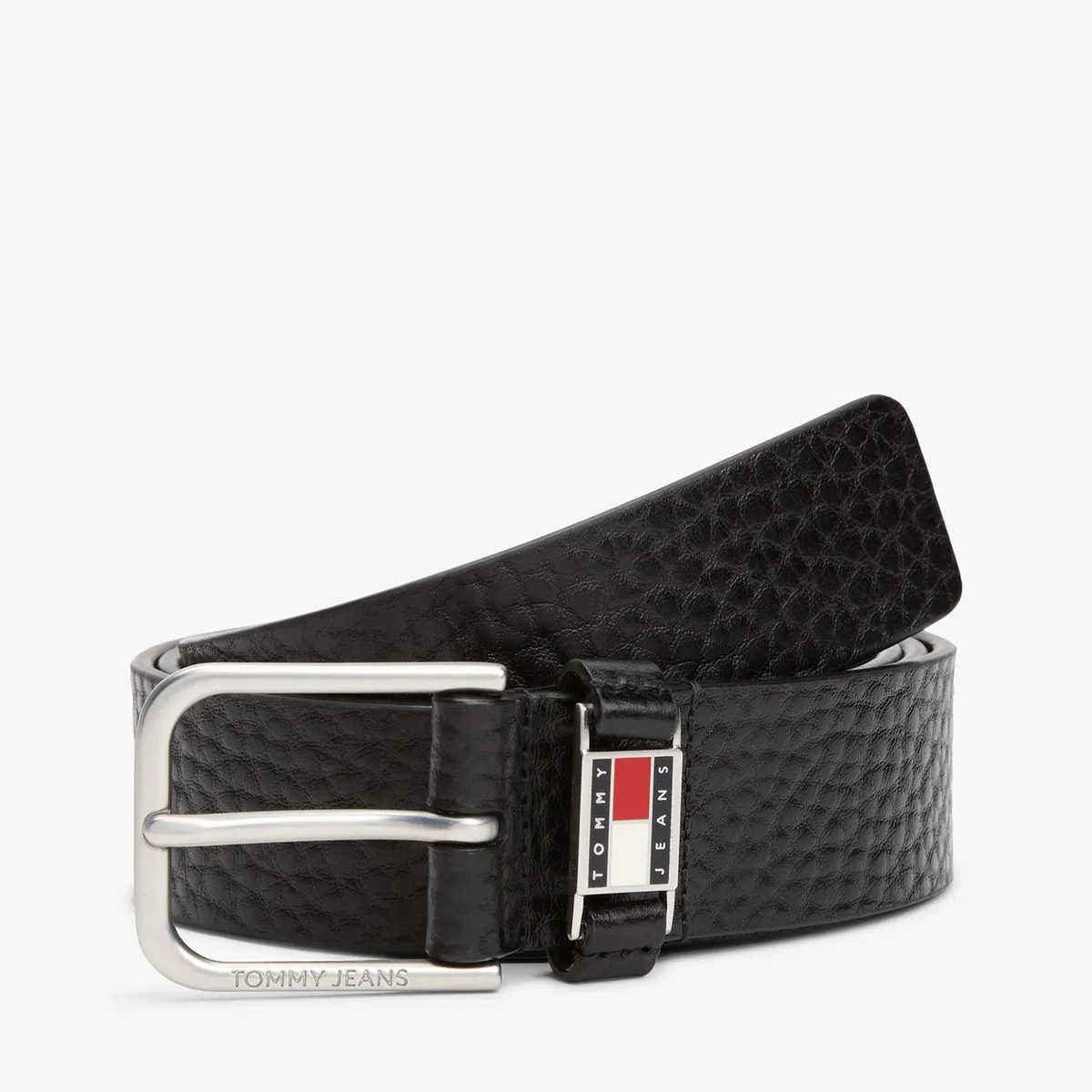 TOMMY HILFIGER - Cinturón Scanton Texturizado Negro Tommy Jeans