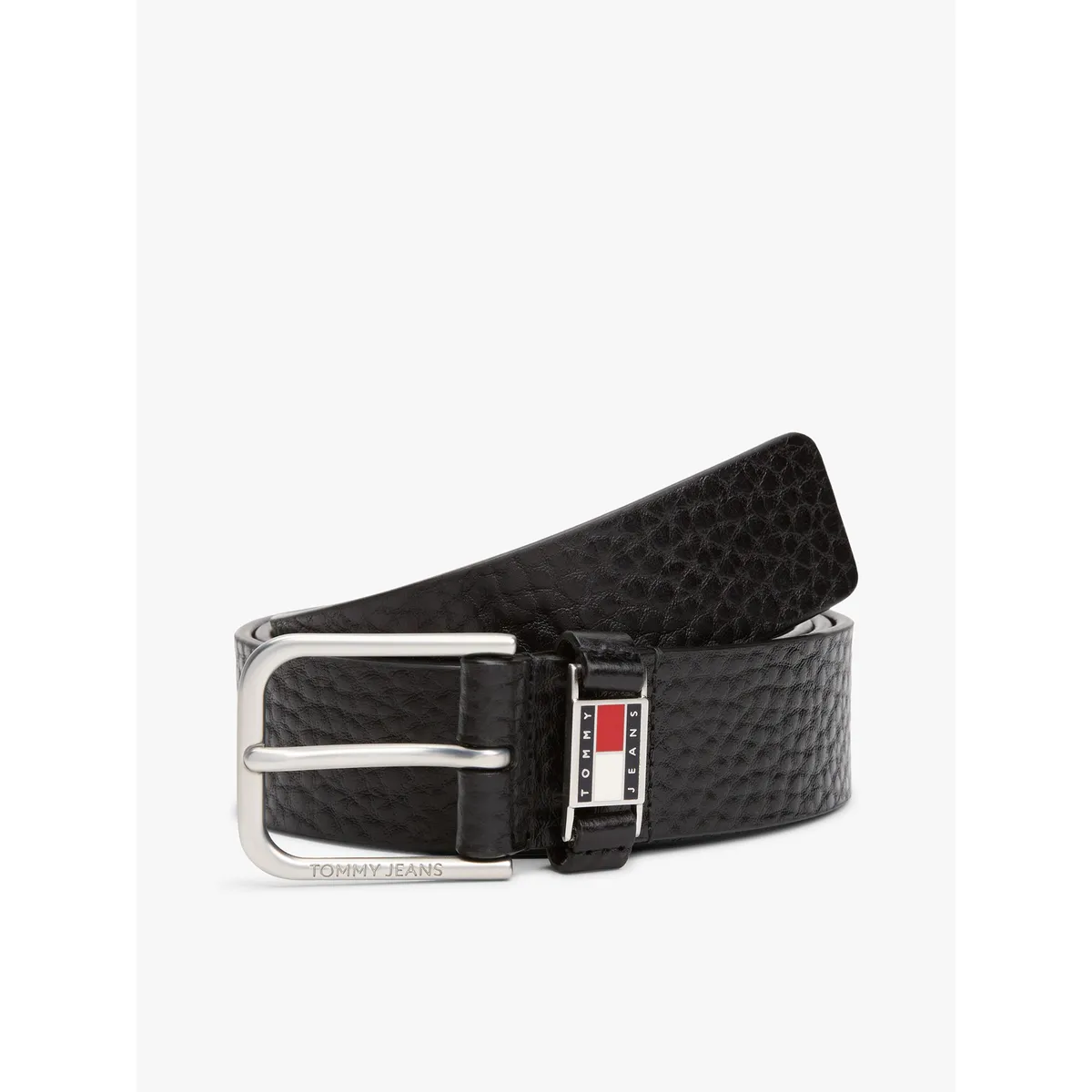 TOMMY HILFIGER - Cinturón Scanton Texturizado Negro Tommy Jeans