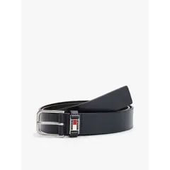 TOMMY HILFIGER - Cinturón Scanton De Cuero Azul Tommy Jeans