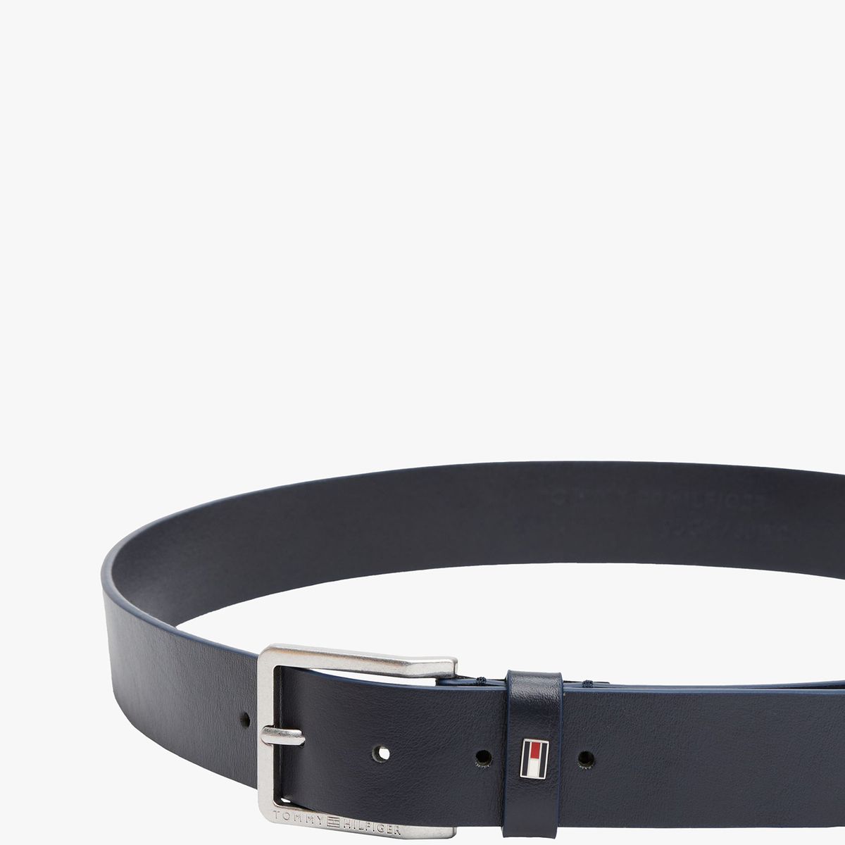 TOMMY HILFIGER - Cinturón Oliver De Cuero Azul Tommy Hilfiger