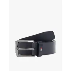 TOMMY HILFIGER - Cinturón Denton De Cuero Azul