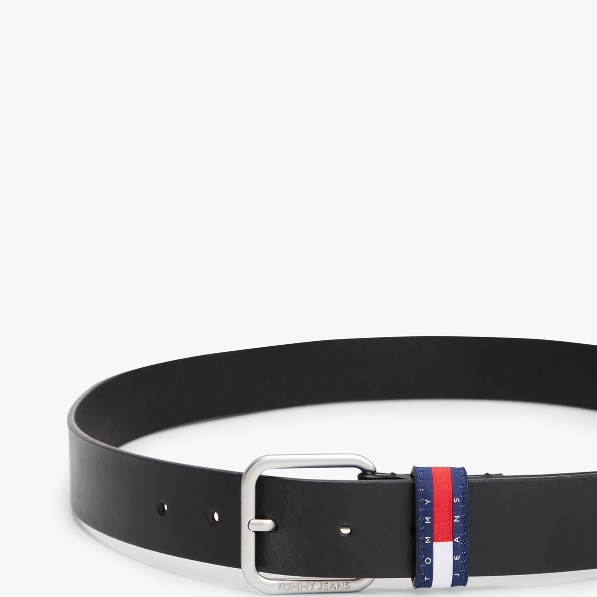 TOMMY HILFIGER - Cinturón Ryan De Cuero Negro Tommy Jeans