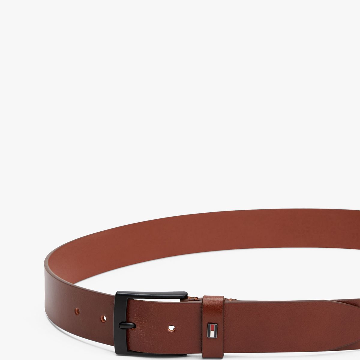 TOMMY HILFIGER - Cinturón Adan De Cuero Café Tommy Hilfiger